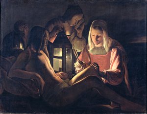 St. Sebastian Tended by St. Irene and the Holy Women by Georges de La Tour