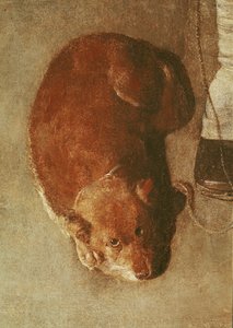 The Hurdy Gurdy Player with his Dog (detail) by Georges de La Tour