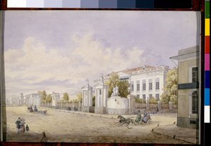 Great Lubyanka Street in Moscow by Georgi Filippovich Baranovsky