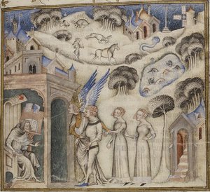 Amour Leading His Children Sweet Thought, Pleasure and Hope to Guillaume de Machaut by Georgia Levan Ramishvili from Tbilisi