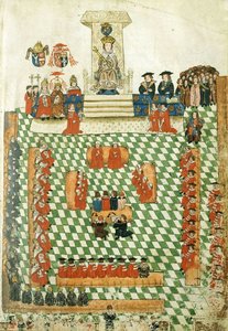 King Henry VIII at the opening of the Parliament of England at Bridewell Palace, 1523
