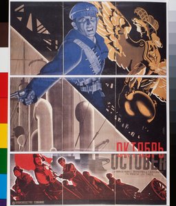 Movie Poster October by Georgii Avgustovich Stenberg