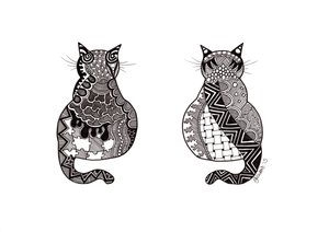 Couple of Cats, 2015 by Georgina Naisbitt