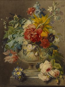 Bouquet of Flowers in a Vase by Georgius Jacobus Johannes van Os
