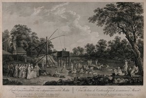 View of the Serebryanichesky Bath Houses in Moscow, 1796 by Gerard Barthe de la