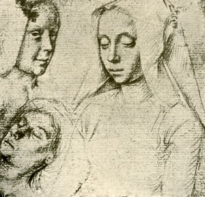 Three Female Heads, late 15th-early 16th century by Gerard David