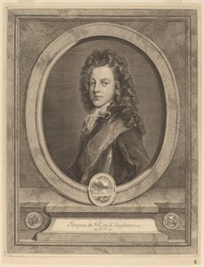 James III, Prince of Wales by Gerard Edelinck after François de Troy