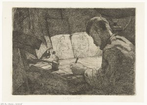 Self-Portrait at the Drawing Table