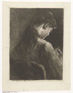 Seated Girl Seen from Behind by Gerard Jan Bos