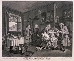 Marriage a la mode, Plate VI by Gerard Jean Baptiste Scotin