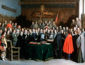 The Swearing of the Oath of Ratification of the Treaty of Münster by Gerard Terborch II