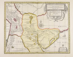 Paraguay Province of Rio de la Plata with Adjacent Regions Tucuman and Santa Cruz de la Sierra by Gerard Valck