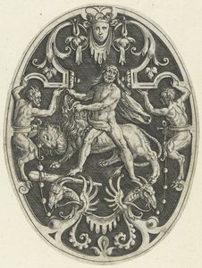 Flat Decoration: Hercules and the Nemean Lion