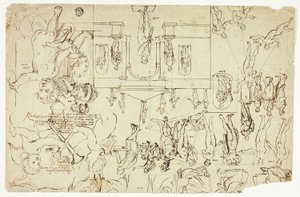 Copies after Illustrations of Statues and Paintings; Measurements for a Man