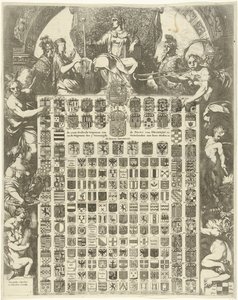 Coat of Arms of Prince William III in an Allegorical Frame by Gerard de Lairesse