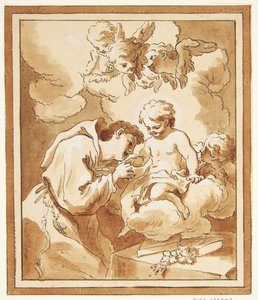 The Christ Child Floating on a Cloud