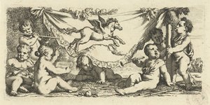 Putti Making Music with Pegasus by Gerard de Lairesse