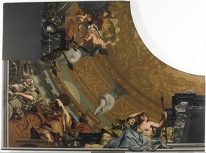 Part (bottom left) of a Ceiling Painting with the Main Scene of Diana and Her Companions by Gerard de Lairesse