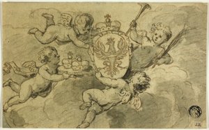 Putti and Coat of Arms by Gerard de Lairesse