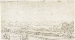 Landscape with the Ponte Milvio, Outside Rome by Gerard ter Borch