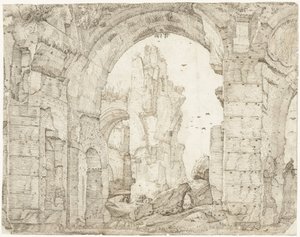 Ruins of the Baths of Caracalla, Rome by Gerard ter Borch (I)
