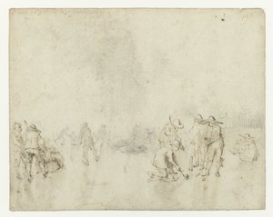 Ice Scene with Golf Players by Gerard ter Borch (II)