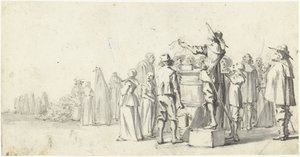 Crier in a Market Square by Gerard ter Borch (II)