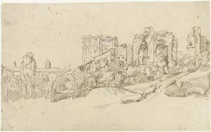 Ruins of the Baths of Trajan by Gerard ter Borch (II)