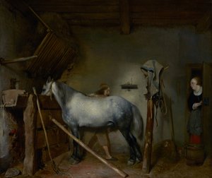 Horse Stable by Gerard ter Borch