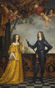 Double-Portrait of William II, Prince of Orange, and His Wife Mary Stuart by Gerard van Honthorst