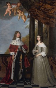 Portrait of Friedrich Wilhelm, Elector of Brandenburg, and his Wife Louise Henriette, Countess of Orange-Nassau by Gerard van Honthorst