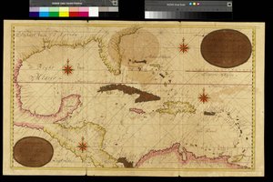 Map of the West Indies, Caribbean Sea, Antilles by Gerard van Keulen