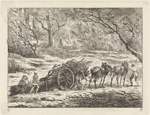 Landscape with a Cart Pulled by Two Horses by Gerard van Nijmegen