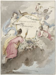 Title Page for Art Book with Colored Drawings by Gerard van Nijmegen