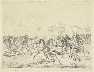 Death of Frederick William of Brunswick, 1815 by Gerardus Emaus de Micault