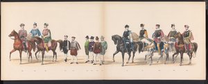Masquerade of the Leiden Students, 1870 (plate 9) Costumed Procession Held by the Members of the Leiden Student Corps on June 7, 1870, to Celebrate the 295th Anniversary of the Leiden University, Depicting a Visit to Leiden