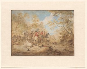 Landscape with Fighting Riders