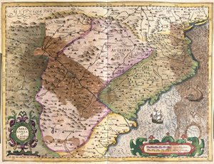 Aragon and Catalonia, Spain (engraving) by Gerardus Mercator