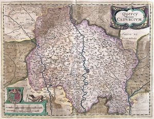 Cahors, France (engraving) by Gerardus Mercator