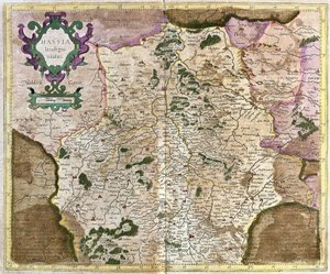 Hessen, Kassel, Germany (engraving) by Gerardus Mercator