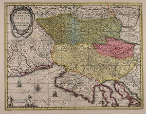 Karstia, Carniola, Histria and Windic March by Gerardus Mercator