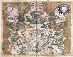 Lorraine, France (engraving) by Gerardus Mercator