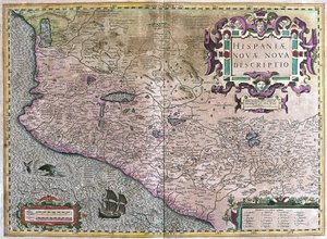 Mexico (engraving) by Gerardus Mercator