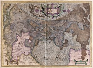 Netherlands (engraving) by Gerardus Mercator