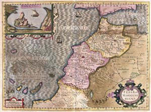 Northwest Africa with the Canaries (engraving) by Gerardus Mercator