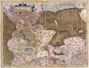 Saxony and Mecklenburg, Germany (engraving) by Gerardus Mercator