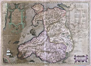 Wales, Great Britain by Gerardus Mercator