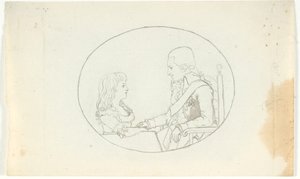 Crown Prince Frederik with the Crown Prince (Chr. VIII) by Gerhard Ludvig Lahde
