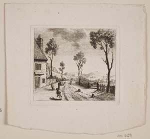 Landscape with Running Boy by Gerhard Ludvig Lahde