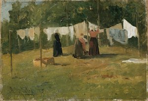 Clothes Drying by Gerhard Peter Frantz Vilhelm Munthe